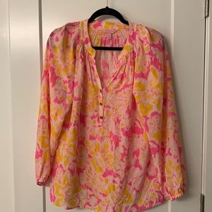 Long sleeve floral blouse
